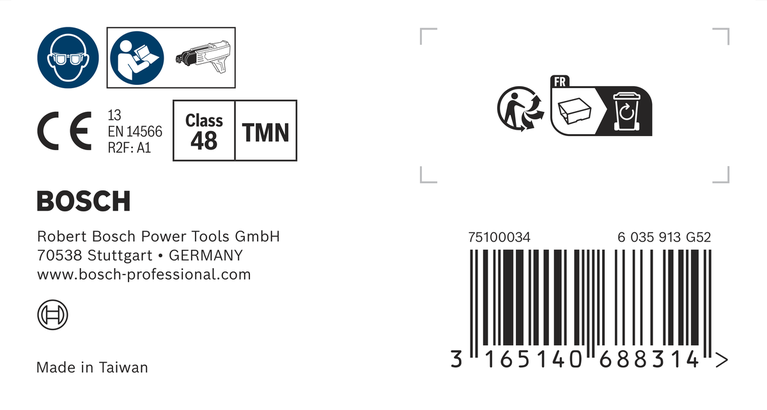 Label Bosch PRO CS 3.9 Fijne Schroefriem.